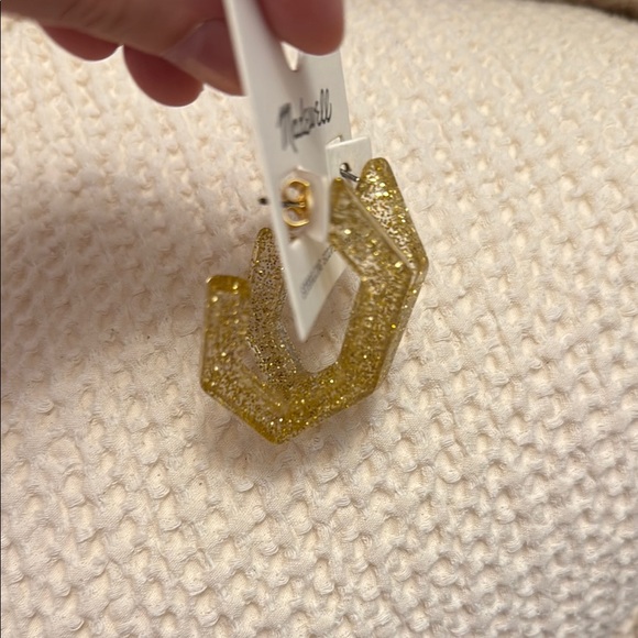 Madewell Gold Glitter Earrings - Picture 4 of 4
